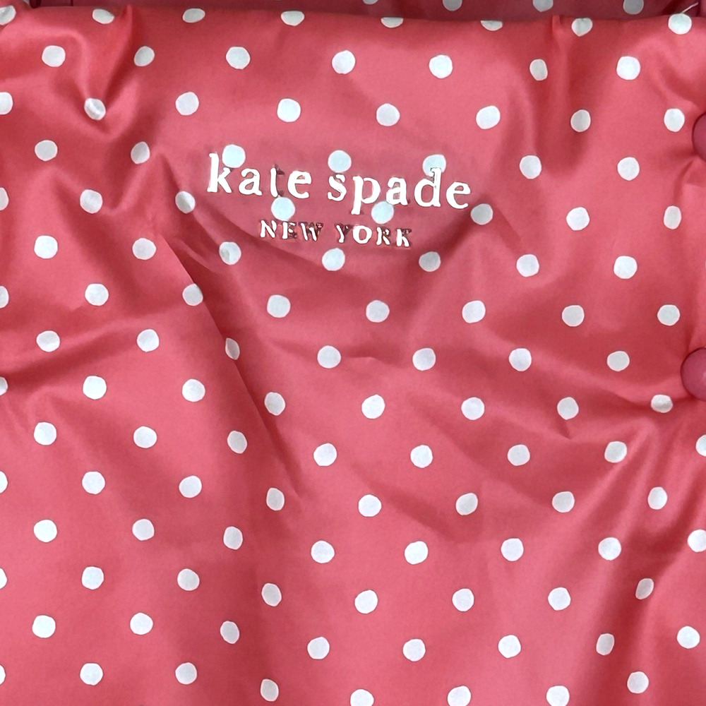 Kate Spade Everything Puffy Dots Large Tote Pink White 15x12x8 Travel Shopping - Picture 6 of 12